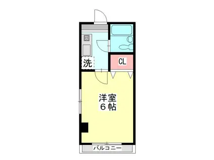 グランドール岩本I(1K/2階)の間取り写真