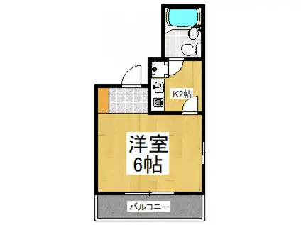 トキワ第2マンション(1K/1階)の間取り写真