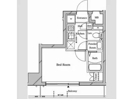 ラフィスタ横浜阪東橋I(1K/10階)の間取り写真
