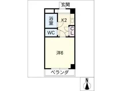 ADVANCE(1K/1階)の間取り写真