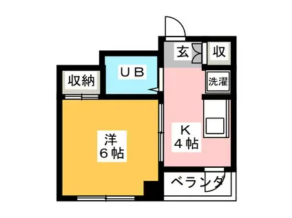 パインプレジオ(1K/3階)の間取り写真