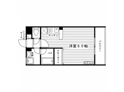 ミルディエス川内大工町(ワンルーム/3階)の間取り写真