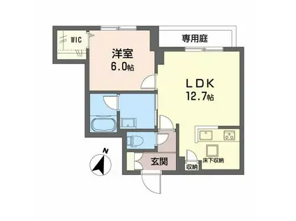 JUNRY-S(1LDK/1階)の間取り写真