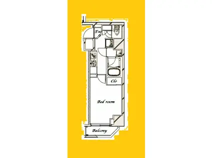 メインステージ横濱伊勢佐木III(1K/11階)の間取り写真