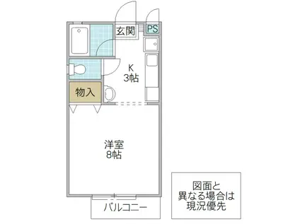 M.HAMADA(1K/2階)の間取り写真