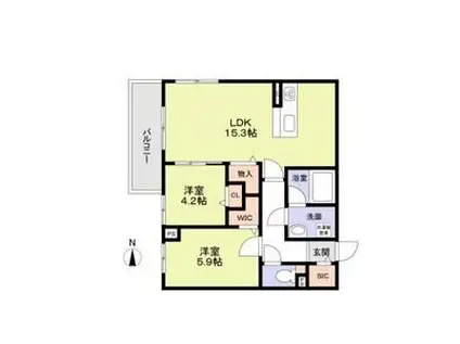 門戸厄神・M社計画工事(2LDK/2階)の間取り写真