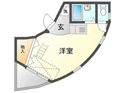 ル・リシャールI(ワンルーム/3階)の間取り写真