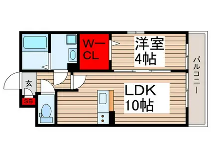 リビエラ(1LDK/2階)の間取り写真