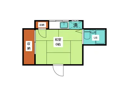 プラムハイツ(ワンルーム/2階)の間取り写真
