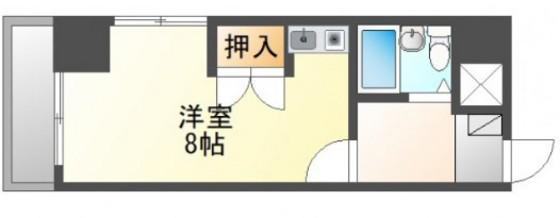WHITE広島駅前(ワンルーム/2階)の間取り写真