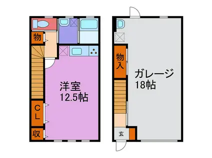 GARAXIA福崎(ワンルーム/1階)の間取り写真
