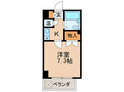 ラディアントIII(1K/3階)の間取り写真