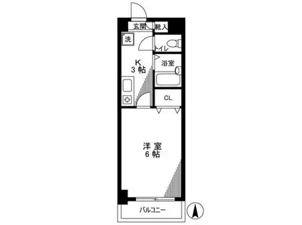 メゾン アッシュ テ ファミーユ(1K/3階)の間取り写真