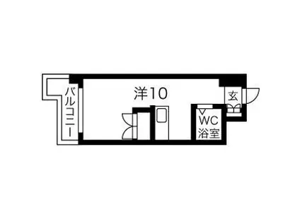 サンパール玉川(ワンルーム/5階)の間取り写真