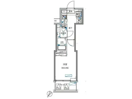 グランリーヴェル横濱VIVANT(1K/8階)の間取り写真