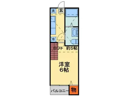サニーサイド千葉(1K/1階)の間取り写真