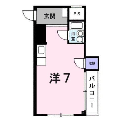 ハイツホリデー(ワンルーム/1階)の間取り写真