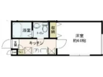 ソリッド堀切菖蒲園 壱番館(1K/2階)の間取り写真
