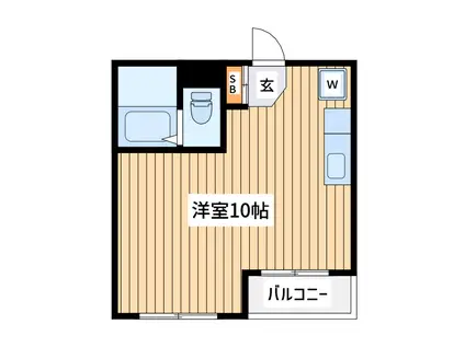 ヴィラ・フォレスト(ワンルーム/2階)の間取り写真