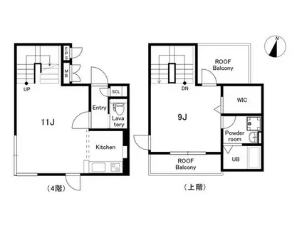 ALERO自由が丘サウス(1LDK/5階)の間取り写真