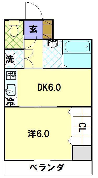 イ・メゾン麹屋(1DK/9階)の間取り写真