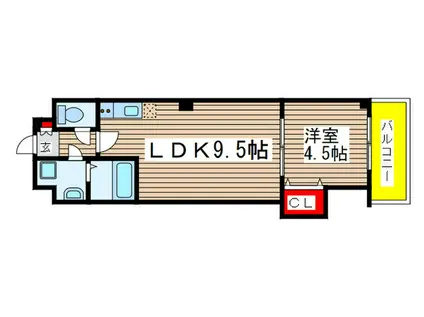 GUARDIAN(1LDK/2階)の間取り写真