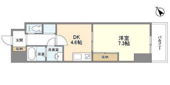 オーキッドレジデンス板橋(1DK/3階)の間取り写真