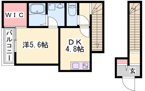 BELL SECOND(1DK/2階)の間取り写真