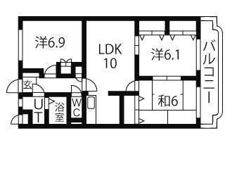 パークヒルズI(3LDK/1階)の間取り写真