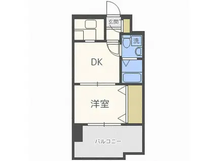 エステートモア警固本通(2K/8階)の間取り写真