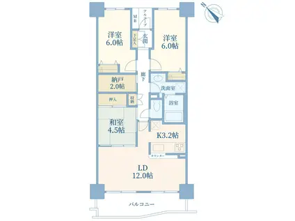 ザ・ウインベルグラン町田(3LDK/9階)の間取り写真