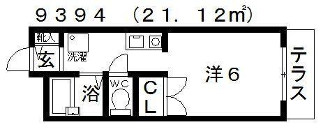 メゾンTOKI(1K/1階)の間取り写真