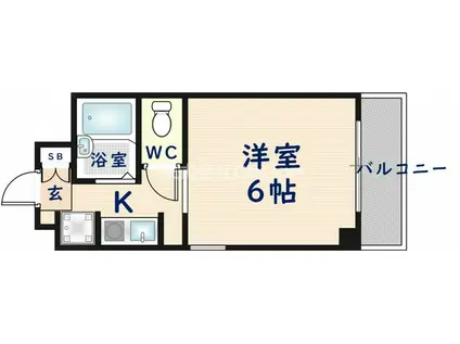 パル東花園(1K/4階)の間取り写真