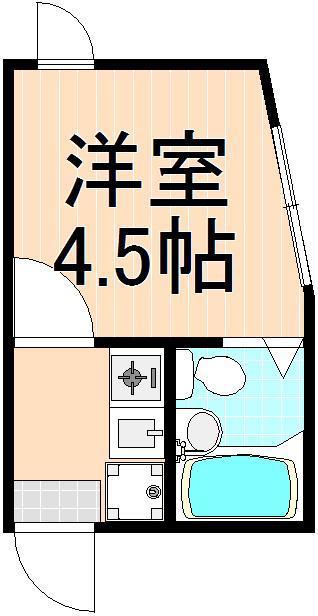 ステラ北千住(1K/1階)の間取り写真
