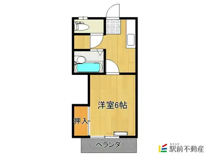 ピュアワールド(1K/3階)の間取り写真