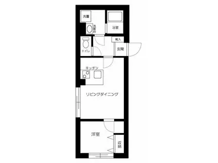 ES-GRANDE東中野(1LDK/2階)の間取り写真
