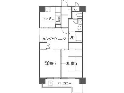 CENT BOUNO(2LDK/6階)の間取り写真