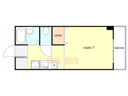 メゾンピアYUKYU(ワンルーム/3階)の間取り写真