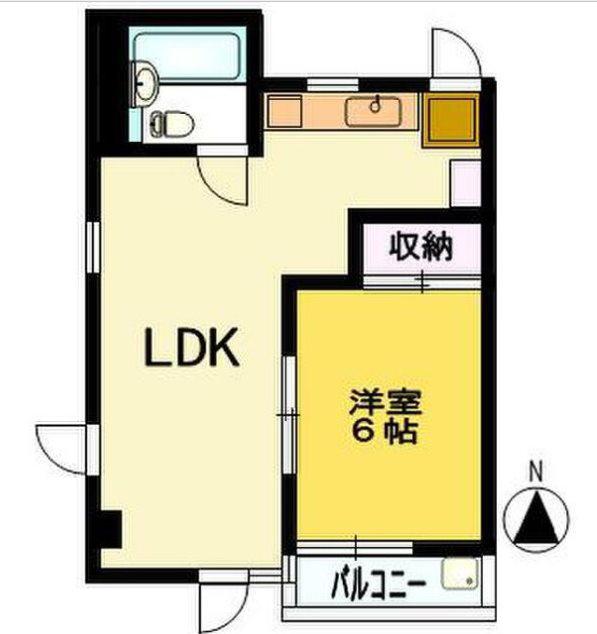 マリーエII(1LDK/2階)の間取り写真