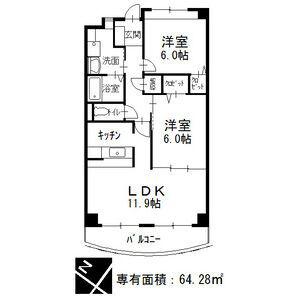 TOGETHER ITO館(2LDK/3階)の間取り写真