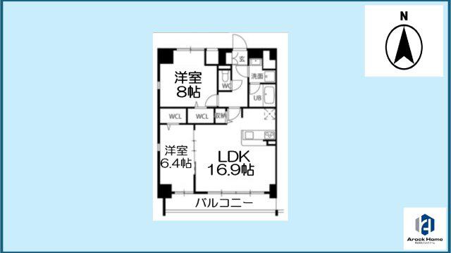 プレスティ則武(2LDK/10階)の間取り写真