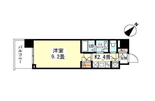 エーエス日暮里(1K/4階)の間取り写真