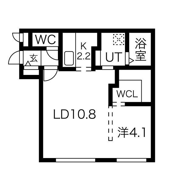 エフォート N11(1LDK/3階)の間取り写真