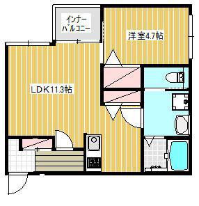 クレリア(1LDK/2階)の間取り写真