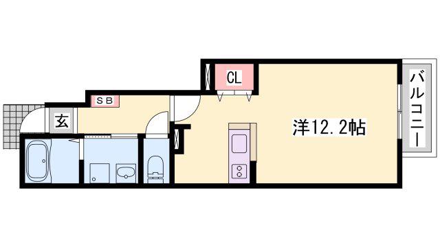 オールウェイズ翔(1K/1階)の間取り写真