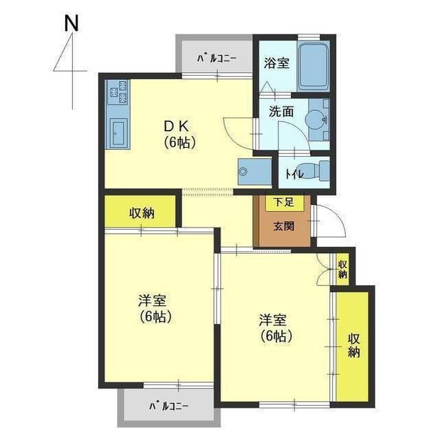 サカエ251(2DK/1階)の間取り写真