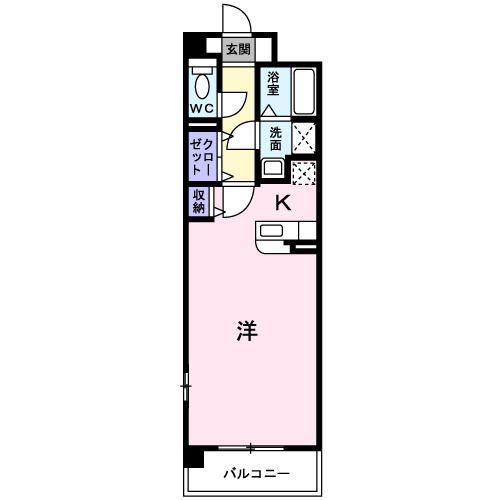 ヴィドゥ カンパーニュ(ワンルーム/3階)の間取り写真