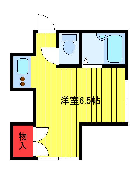 コーポ近藤(ワンルーム/2階)の間取り写真