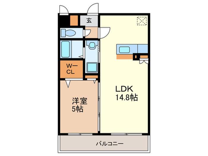 シエラハウス(1LDK/1階)の間取り写真