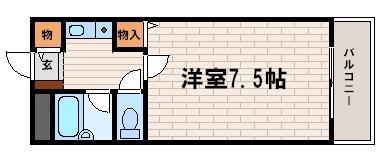 フォレスト大蔵 猫可(1K/4階)の間取り写真